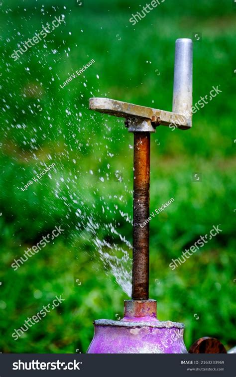 Sprinkler Pipe Leaky Valve Water Leaking Stock Photo 2163233969 ...