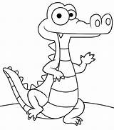 Little Alligator sketch template