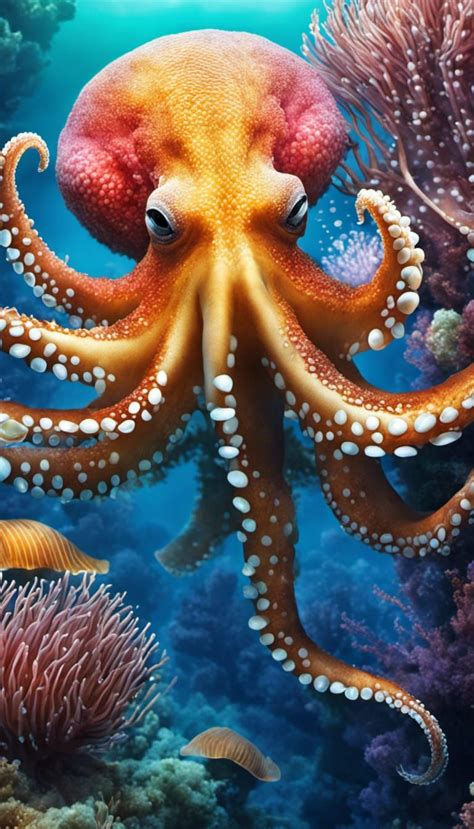 "Professional underwater photography: Octopus with vibrant spectacular ...