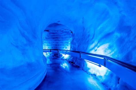 Glacier Cave with icy underground on Mt. TITLIS | Glacier Cave TITLIS | Pinterest | Cave ...