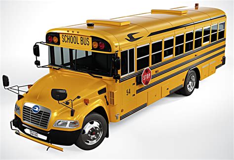 2020 Blue Bird Vision School Bus 3D Model $159 - .c4d .max .3ds .ma ...