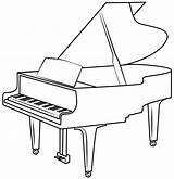 Fortepian Kolorowanka Vleugel Instrumenty Colorat Muzyczne Klavier  sketch template