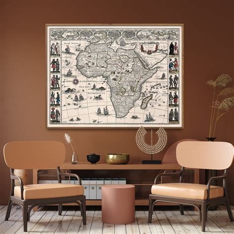 Ancient Africa Map Print Vintage Map of Africa Map Poster Africa Home ...