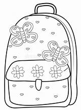 Coloring Pages Backpack sketch template
