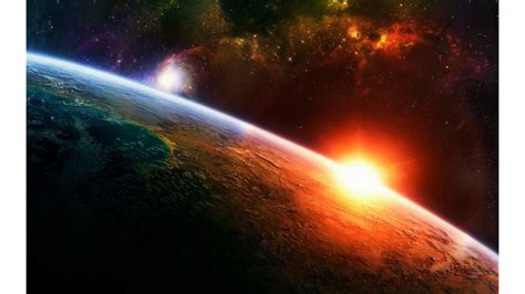 Sun Rising From Space 4K wallpaper
