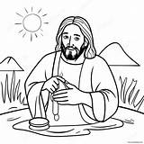 Jesus Turns Water Into Wine Coloring Page 57733 45683 sketch template