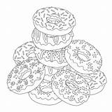 Donut Coloring Pages sketch template
