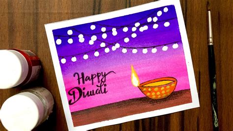 Easy Diwali Painting with Poster Colours | Diwali Painting Ideas ...