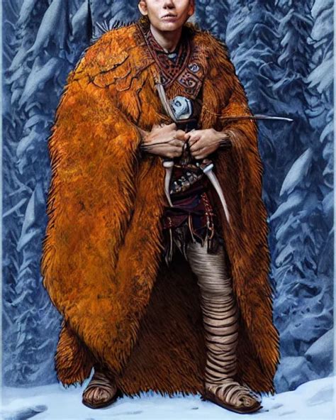 Bjørn, a young male shaman wearing a bearskin cloak, | Stable Diffusion | OpenArt