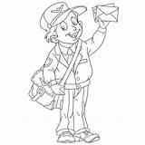 Mail Carrier Coloring Pages  Vrogueco sketch template