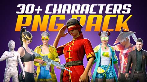 30+ Pubg/Bgmi Characters PNG Pack | PNG Charcters For Thumbnail | Star Captain / Star Malik ...