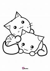Printable Cute Cat Coloring Pages sketch template
