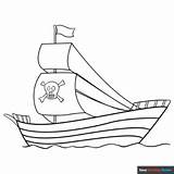 Pirate Ship Coloring Page  Easy Drawing Guides sketch template