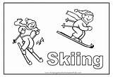 Skiing Coloring Pages  Home sketch template