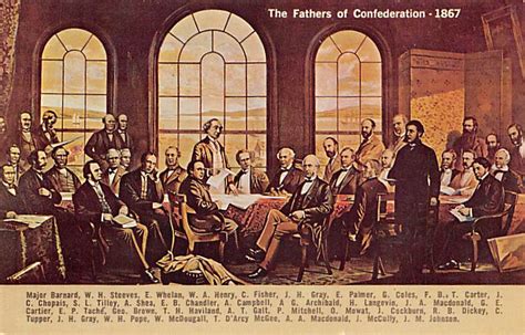 The fathers of Confederation - 1867 USA Civil War Postcard ...