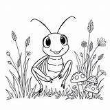 Fun Crickets Coloring Pages To Enjoy  Dex sketch template
