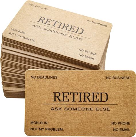 Retirement Business Cards: Adding a Touch of Humor to Your Exit Strategy - BusinessCards