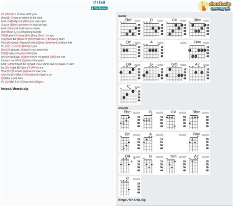 Chord: If I Fell - tab, song lyric, sheet, guitar, ukulele | chords.vip