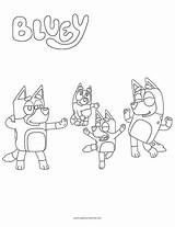 Bluey Family Coloring Page  Super Fun sketch template