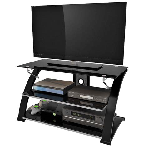 Z-Line Designs Vitoria 40 inch TV Stand with Black Glass Black and ...