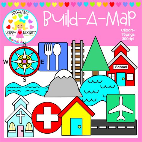 Clipart for Teachers or Personal Use Police Post, Bank Barn, Map Symbols, Clip Art Freebies ...