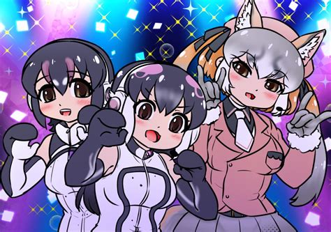 humboldt penguin, island fox, and african penguin (kemono friends and 1 more) drawn by ...