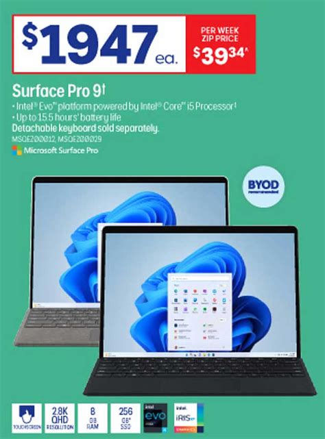 Surface Pro 9t Microsoft Surface Pro Offer at Officeworks - 1Catalogue ...