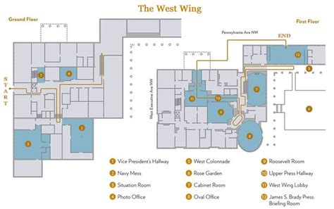 west wing tour map | White house tour, House floor plans, House flooring