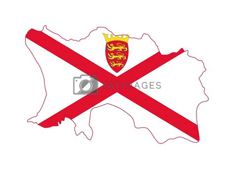 Jersey flag on map by speedfighter Vectors & Illustrations with ...