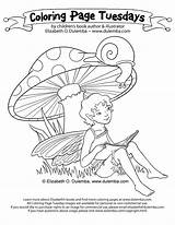 dulemba Coloring Page Tuesday  Fairy Reading To A Snail sketch template