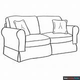 Clipart Couch Coloring Pages Webstockreview Sofa Sketch Page sketch template