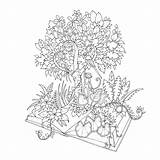 Free Enchanted Forest Coloring Pages At GetDrawings  Free Download sketch template