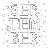 September Fall Automne Coloring page Printable sketch template