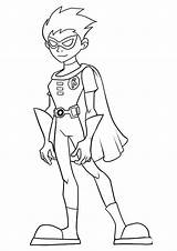 Robin From Teen Titans Coloring Pages sketch template