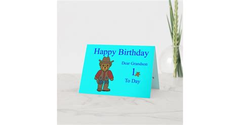 Grandson 1st Birthday Card | Zazzle.com