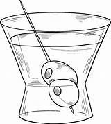 Martini Glass coloring Page  ColouringPages sketch template