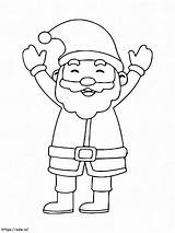 Joyous Santa Claus Coloring Page sketch template