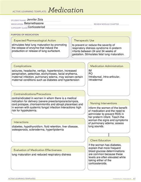 Betamethasone med card - ACTIVE LEARNING TEMPLATES THERAPEUTIC ...