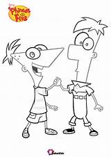 Phineas Ferb Coloring Page sketch template