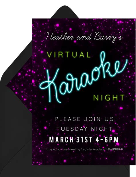 Virtual Karaoke Night Invitations | Greenvelope.com