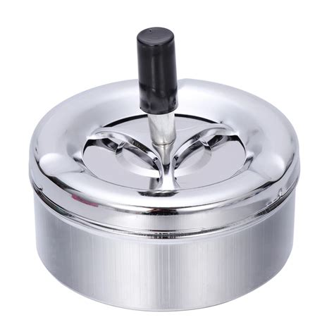 Aliexpress.com : Buy Round Push Down Cigarette Ashtray Stainless Steel ...