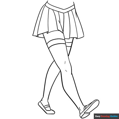 How to Draw Anime Female Legs - Easy Step by Step Tutorial