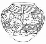 Native American Pottery Pages Coloring sketch template