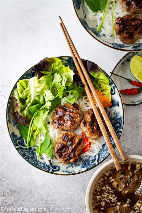 Authentic Bun Cha - Vietnamese Grilled Pork Meatballs with Noodles ...