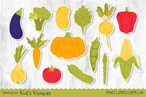 Vegetable stickers.