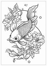 Koi Fish Coloring Pages  Color Your Way To Relaxation And Creativity sketch template