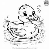 Yellow Duck Coloring Pages sketch template