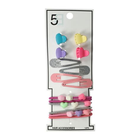 assorted hair accessories 14-pack | Five Below | let go & have fun