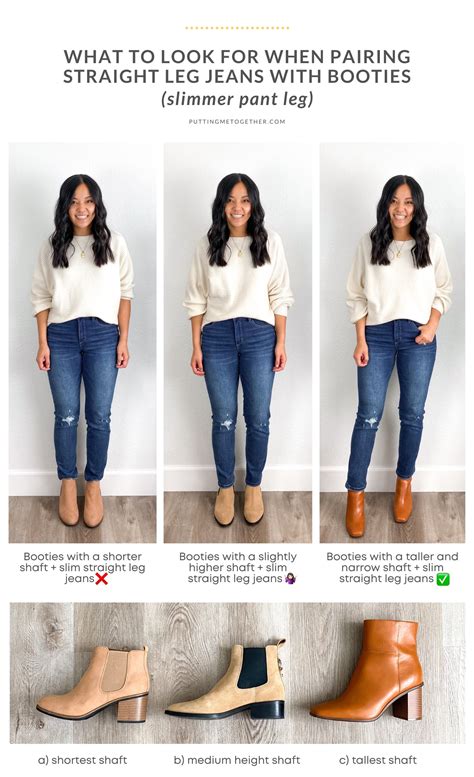 How to Wear Booties With Different Cuts of Jeans