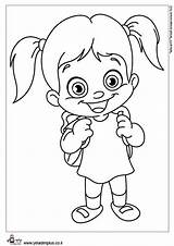 Girl Standing Coloring Page Pages sketch template